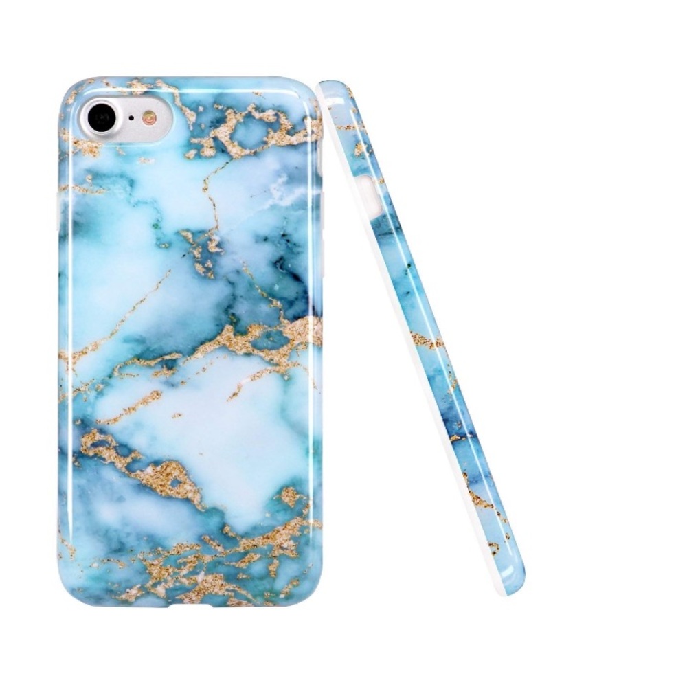 NEW Marbled blue/gold iPhone 6/6s plus phone case